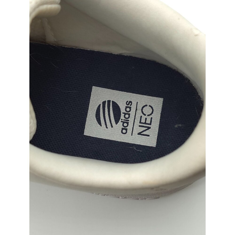 Adidas Neo Cloudfoam Advantage White Leather Sneakers Size 7 Women's - Picture 4 of 8